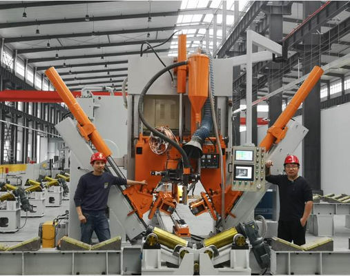 Good price व्यास 60~600mm,लंबाई 12000mm सीएनसी लाइट पोल बंद-वेल्डिंग मशीन ऑनलाइन